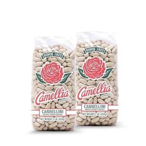 Camellia Brand Dried Cannellini Beans, 1 Pound (Pack of 2)