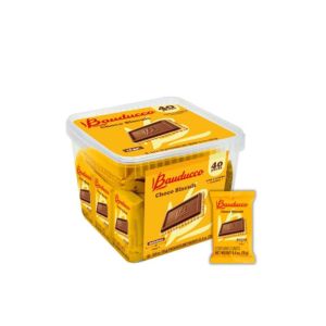 Bauducco Choco Biscuit Cookies, 25.3 oz (Pack of 40) - Crispy & Delicious Chocolate Cookies, Individually Wrapped for Snacks, Dessert & Lunch Boxes - 2 Cookies per Pack